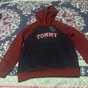 Tommy Hilfiger Kids Burgundy and Navy Hoodie size M (10/12). Brand New.